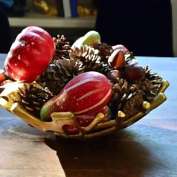 Fall Decorations Pumpkins Maple Leaves Pinecone - Picture 3 of 5